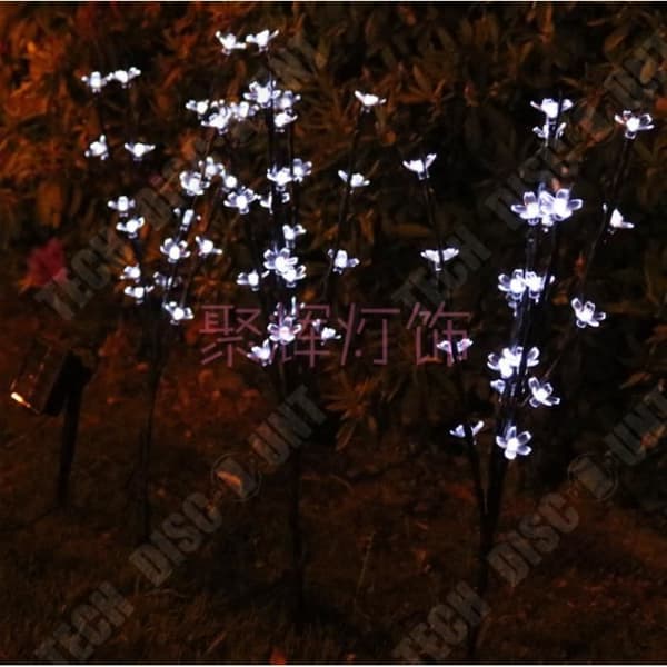 TD® Solar Lawn Lights 3st 60 LED (Peach Tree) - Vattentäta lampor för fester - Trädgårdsdekoration