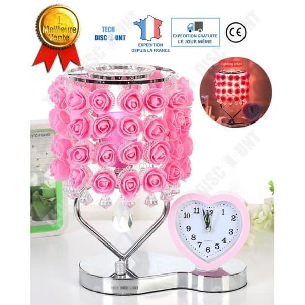 TD® ros doft väckarklocka med lampa eteriska oljor led ljus girland inomhus utomhusdekoration födelsedag articiell blomma