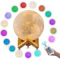 Miniatyrbild 1 av 4: INN 16 Colors 3D-utskrift Månlampa - Touch 3D Moon Sänglampa LED Nattljus Sovrum Nattljus Julklapp