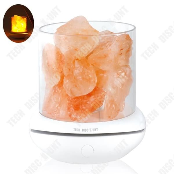 TD® Nattljus USB Laddning Kreativ Himalaya Saltsten LED Skrivbordsdekoration Aromaterapi Saltlampa
