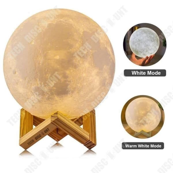 TD® 20 Cm Moon LED Bordslampa med fäste/Touch Switch 3D Dekoration / Interiör Sovrum vardagsrum / Gul Vitt Ljus