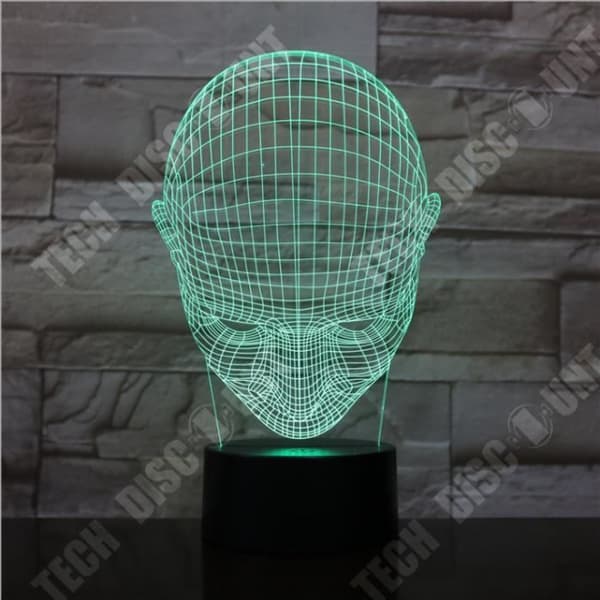 TD® Dekorativ USB Abstrakt 7 färger Fjärrkontroll Optisk illusion Nattljus 3D Visualisering Bordsbordslampor 3D Glow LED