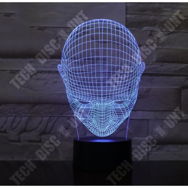 TD® Dekorativ USB Abstrakt 7 färger Fjärrkontroll Optisk illusion Nattljus 3D Visualisering Bordsbordslampor 3D Glow LED