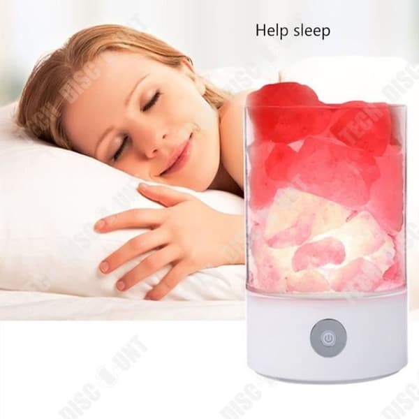 TD® Himalaya Saltkristalllampa Sängbord Läsande Barn Modern LED Trådlös Flicka Barn Pojke Nattlampa Deco