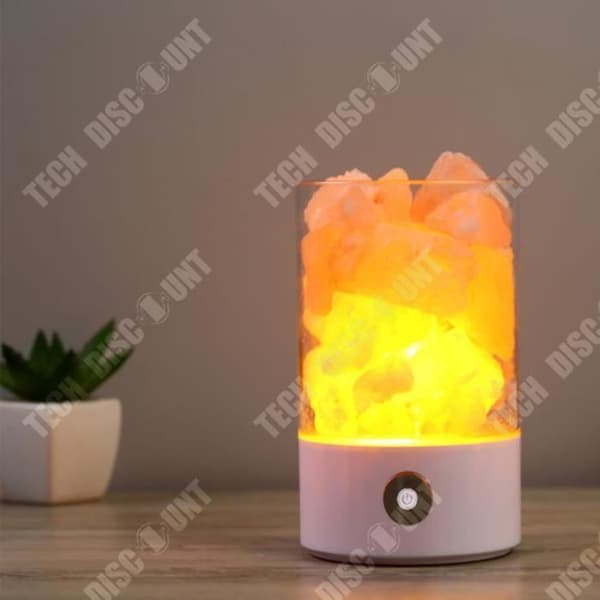 TD® Himalaya Saltkristalllampa Sängbord Läsande Barn Modern LED Trådlös Flicka Barn Pojke Nattlampa Deco