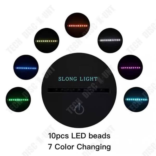 Skrivbordslampa - TOPtisk - 7 färger - LED - Touch - Låg förbrukning