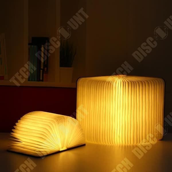 TD® Book light trä LED vit kraftpapper boksida nattlampa kreativ ögonskydd bordslampa blädderbok ljus