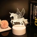 Miniatyrbild 2 av 4: Nattljus - TD® - 3D - 16 justerbara färger - Fjärrkontroll - LED för låg förbrukning