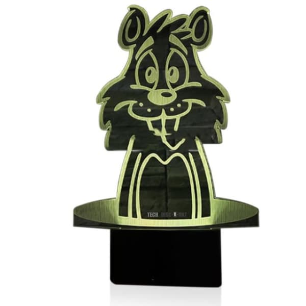 TD® Dekorativ USB-hund 7 färger Fjärrkontroll Optisk illusion Nattljus 3D-visualisering Bordsbordslampor 3D-glöd LED