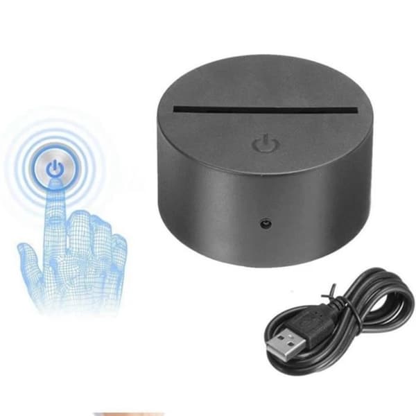 TD® Optisk bordslampa dekorativ touch 7 färger optisk illusion - fotbollsmodell - låg förbrukning USB-kabel eller 3 AA-batterier