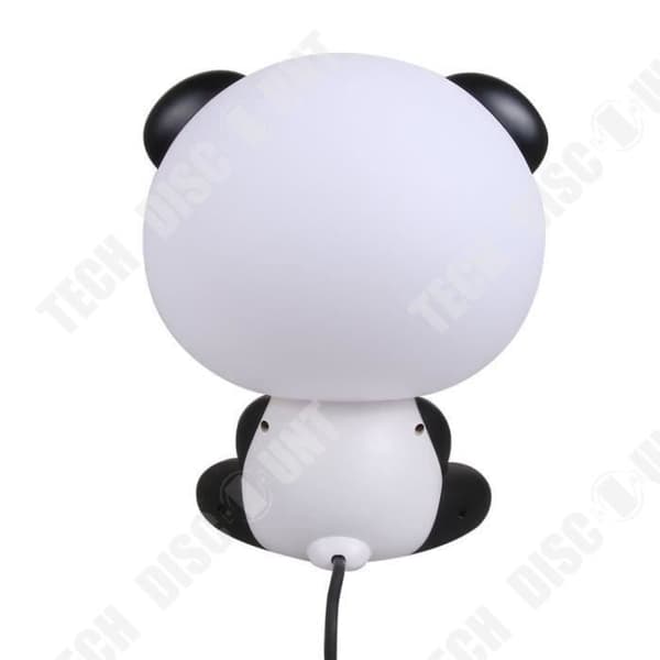 TD® Barnrumslampa/sänglampa Nattduksbord väckarklocka i form av en vit och svart panda/barnpresentdekoration