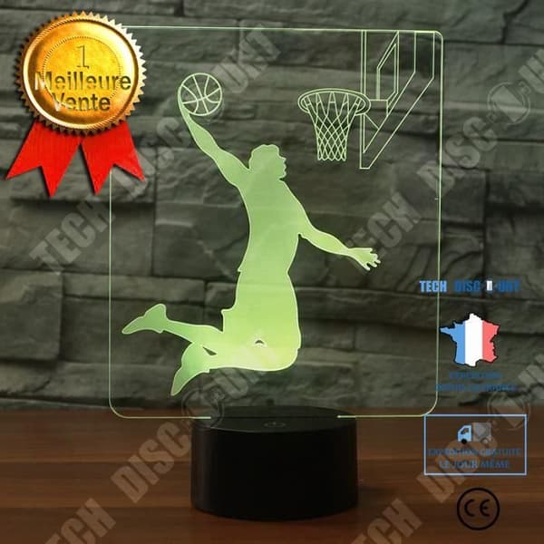 TD® Optisk bordslampa dekorativ touch 7 färger optisk illusion - dunk modell - låg förbrukning USB-kabel eller 3 AAA-batterier