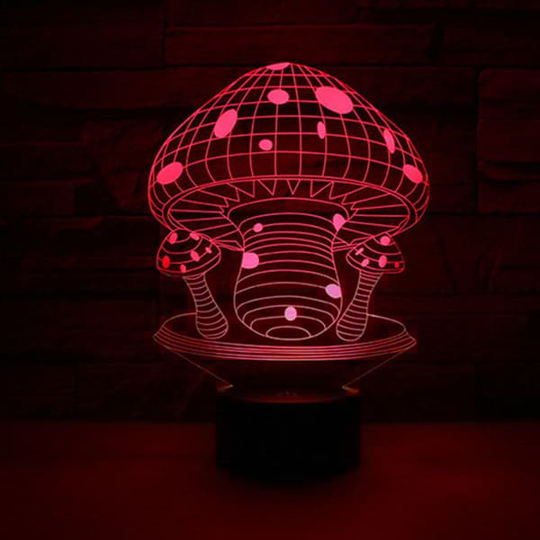 Illusion Light 7 justerbara färger Touch Fjärrkontroll Svamp utseende
