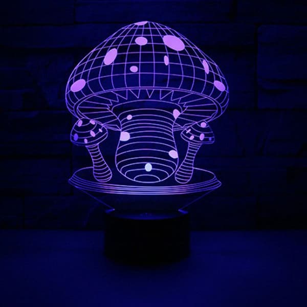 Illusion Light 7 justerbara färger Touch Fjärrkontroll Svamp utseende