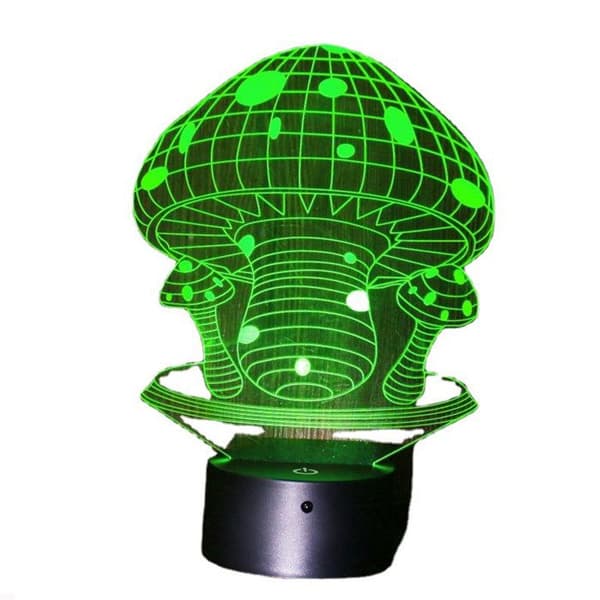 Illusion Light 7 justerbara färger Touch Fjärrkontroll Svamp utseende