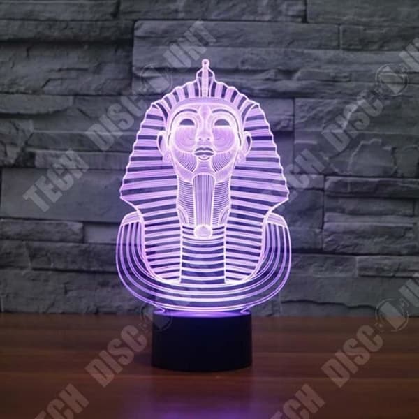 TD® Novelty 3D RGB Egypt Sphinx USB Touch 7 Color Gradient Nattlampa Visual Mood LED Barn Jul Nyårspresenter