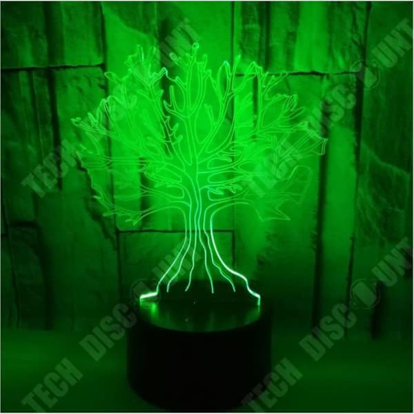 TD® 3D Big Tree Colorful Touch LED visuellt ljus