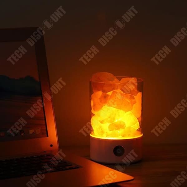TD® Himalaya saltkristall lampa sängbord läser barn led modern trådlös flicka barn pojke nattlampa deco