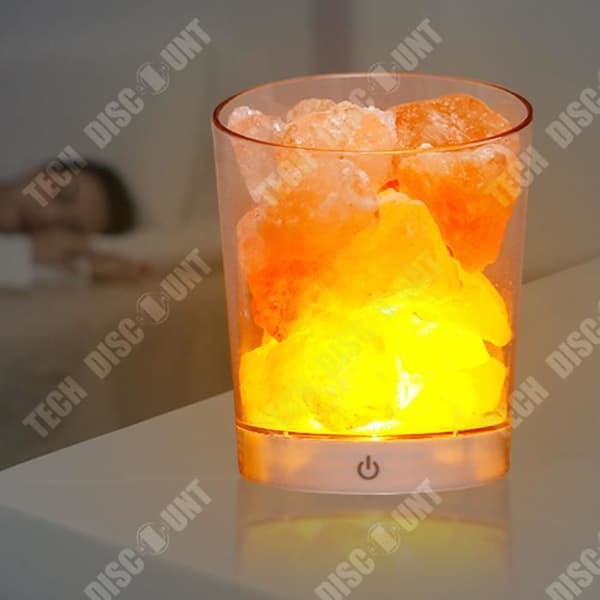 TD® Himalaya saltkristall lampa sängbord läser barn led modern trådlös flicka barn pojke nattlampa deco
