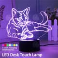 Miniatyrbild 4 av 4: INN® kattlampa barns nattlampa sänglampa bordslampa flera färger LED sovrum akryl kontor 3D djur strömbrytare