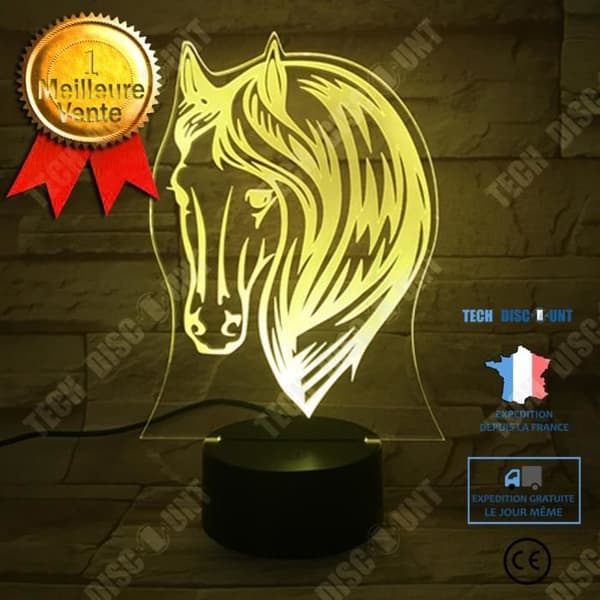 TD® Touch Fjärrkontroll Lampa Färgskiftande LED-bordslampa 3D Vision Akryllampa USB-laddning Presentgåva