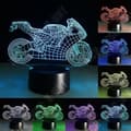 Miniatyrbild 2 av 4: Skrivbordslampa - TEKNISK RABATT - 3D Motorcykelljus - LED - Touch - Flerfärgad