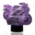 Miniatyrbild 1 av 4: Skrivbordslampa - TEKNISK RABATT - 3D Motorcykelljus - LED - Touch - Flerfärgad