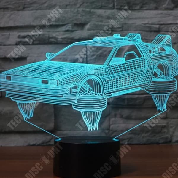 TD® Optisk bordslampa dekorativ touch 7 färger optisk illusion - bilmodell - låg förbrukning USB-kabel eller 3 AA-batterier