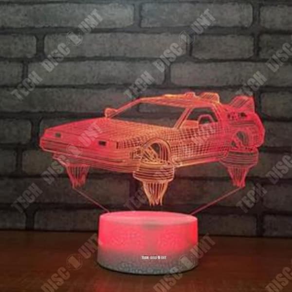 TD® Optisk bordslampa dekorativ touch 7 färger optisk illusion - bilmodell - låg förbrukning USB-kabel eller 3 AA-batterier