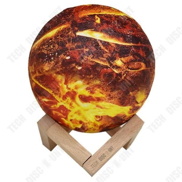 TD® Burning planet dekorativt ljus eld planet inredning LED-ljus högt batteri energisparande 7 färger