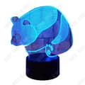 Miniatyrbild 1 av 4: TD® Optisk bordslampa dekorativ touch 7 färger optisk illusion - pandamodell - lågförbrukning USB-kabel eller 3 AAA-batterier