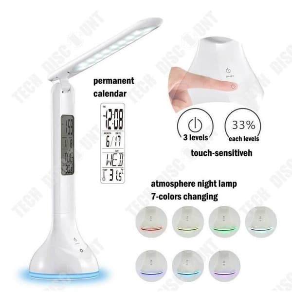 TD® LED sänglampa - evighetskalender multifunktionell bordslampa - hopfällbar bordslampa Laddning Ögonskydd Sovrum