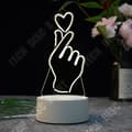 Miniatyrbild 3 av 3: TD® 3D USB LED-lampa Hand och hjärta Akrylplatta / Nattljus Bord Sängbord Skrivbord sovrumsinredning Present varmvit lampa
