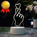 Miniatyrbild 1 av 3: TD® 3D USB LED-lampa Hand och hjärta Akrylplatta / Nattljus Bord Sängbord Skrivbord sovrumsinredning Present varmvit lampa