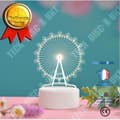 Miniatyrbild 1 av 4: TD® Nattljus-3D Nattljus Touch Control 3D Färgstarkt ljus med fjärrkontroll Dekorationsbord 3D-effekt Lampa-pariserhjul