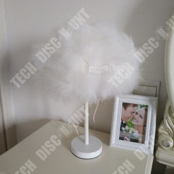 TD® Feather sovrumsbordslampa inredning nattljus modern trend fjäder sänglampa sovrum vardagsrum