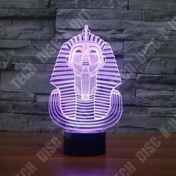 TD® Optisk bordslampa dekorativ touch 7 färger optisk illusion - sfinxmodell - lågförbrukning USB-kabel eller 3 AAA-batterier
