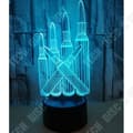 Miniatyrbild 4 av 4: TD® Optisk bordslampa dekorativ taktil 7 färger optisk illusion - ammunitionsmodell - låg förbrukning USB-kabel 3 AAA-batterier
