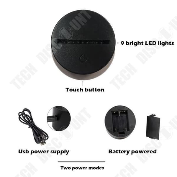 TD® 3D LED-lampa USB Akrylplatta Ananas / 7 färger Ändring / Nattljus Bord Sängbord Skrivbord Sovrumsinredning varm lampa