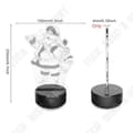 Miniatyrbild 3 av 4: TD® 3D LED-tomtelampa/ Gammal skrivbordslampa/ 7 skiftande färger / Jultomtens julklappar / Dekoration