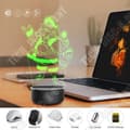 Miniatyrbild 4 av 4: TD® 3D LED-tomtelampa/ Gammal skrivbordslampa/ 7 skiftande färger / Jultomtens julklappar / Dekoration