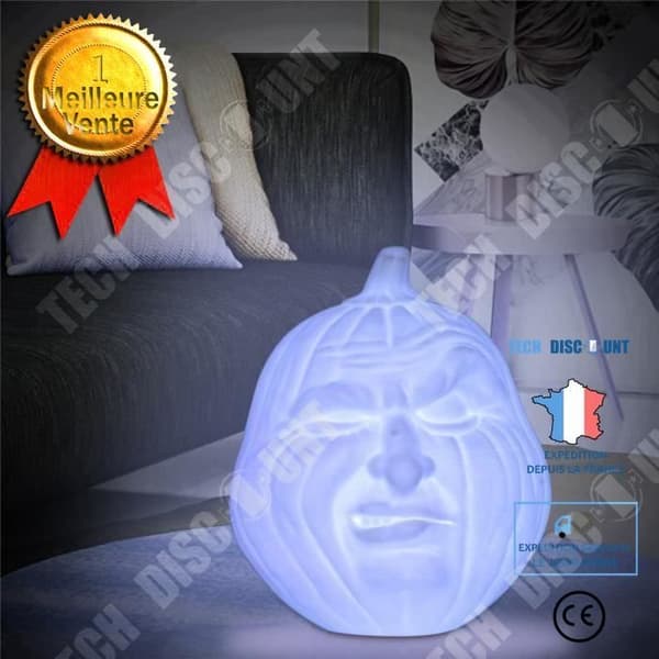 TD® 3D Pumpa Lampa LED/ Pumpa Lantern Sängbord Nattbord Nattlampa Färgglad Halloween Dekoration Present