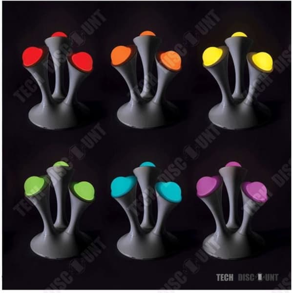 TD® Bordslampa nattljus boll sängbord läser uppladdningsbar led arbete vitt ljus makt roterande design färg