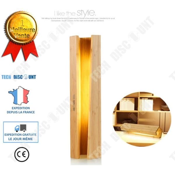 TD® Creative Pentagon Lampa Förkolad bambu Design Skrivbordslampa Guldljus USB Sängbelysning Nattkonst Dekoration Present