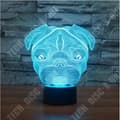 Miniatyrbild 2 av 4: TD® 3D Optisk LED Nattljus 3D LED Nattlampa Hund med 7 färger ljus för heminredningslampa Fantastisk Visuali