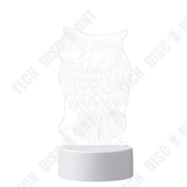 TD® 3D Owl Skrivbordslampa Akryl Nattlampa Heminredning Interiör USB-laddning Nattlampa Lampa Modern armatur