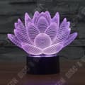 Miniatyrbild 1 av 4: TD® Optisk bordslampa dekorativ touch 7 färger optisk illusion - lotusblomma modell - låg förbrukning USB-kabel 3 AA-batterier