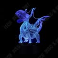 Miniatyrbild 3 av 4: TD® Optisk bordslampa dekorativ taktil 7 färger optisk illusion - drakemodell - USB-kabel med låg förbrukning eller 3 AAA-batterier
