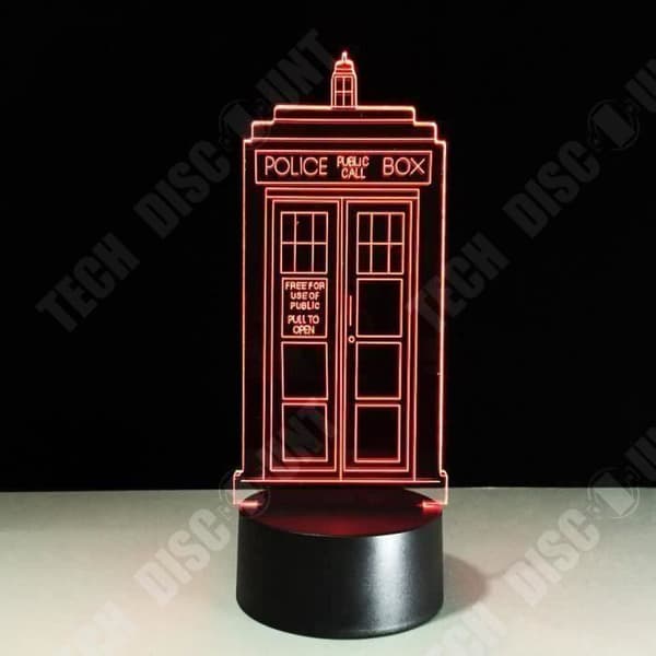 TD® Optisk bordslampa dekorativ touch 7 färger optisk illusion - kabinmodell - låg förbrukning USB-kabel eller 3 AAA-batterier