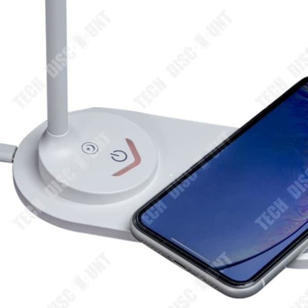 TD® Bordslampa Touch-knapp 10W Snabb trådlös laddning för mobiltelefoner Nattlampa vid sängkanten